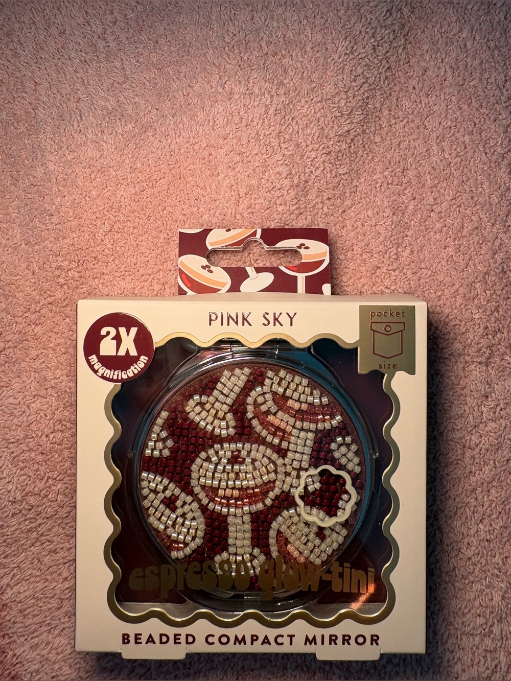 Viral Beaded Compact Mirror - Espresso Martini Brand NEW* OBO